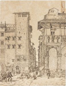 Emilio Burci - Firenze, Loggia del Bigallo