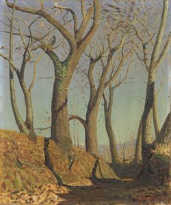 Oreste Albertini - Paesaggio con alberi