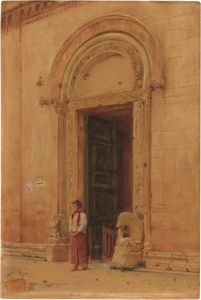 Alberto Pisa - Sulla soglia di San Rufino ad Assisi