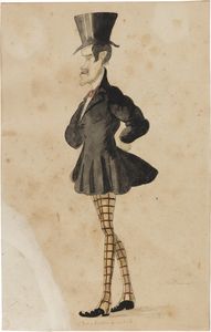 Ignoto del XIX secolo - Caricatura