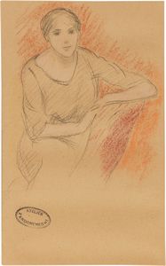 Federico Zandomeneghi - Femme assise vue de face