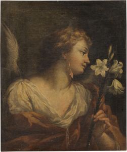 SCUOLA ROMANA DEL XVII SECOLO - Angelo annunciante