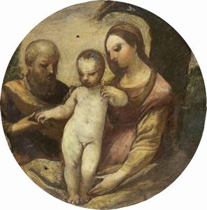 Simone Cantarini (attr. a) - Sacra Famiglia