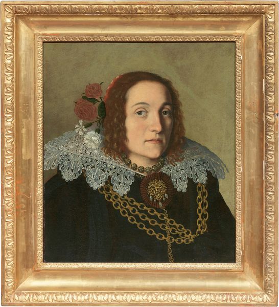 Carlo Ceresa : Busto di gentildonna con catena d'oro  - Asta Dipinti e Sculture del XIX e XX secolo - Associazione Nazionale - Case d'Asta italiane