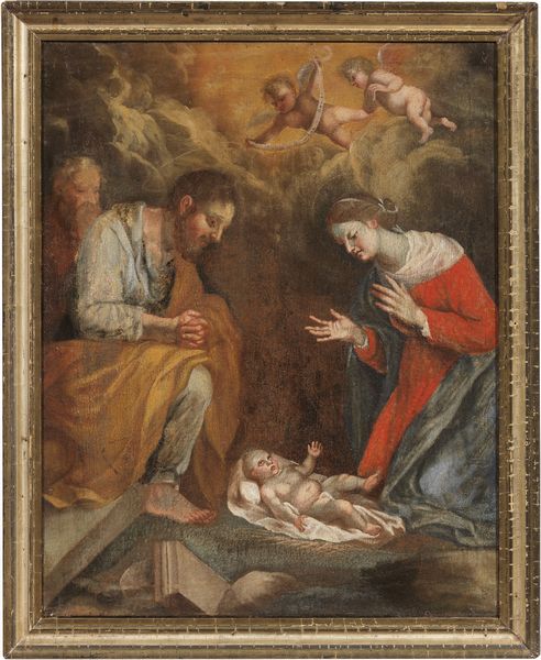 Scuola marchigiana del XVII secolo : Nativit  - Asta Dipinti e Sculture del XIX e XX secolo - Associazione Nazionale - Case d'Asta italiane