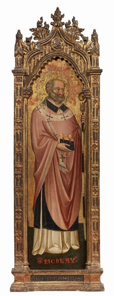 Maestro del Polittico di Torre di Palme : San Nicola di Bari e Santa Margherita  - Asta Dipinti e Sculture del XIX e XX secolo - Associazione Nazionale - Case d'Asta italiane