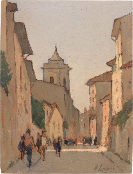 Giovanni Lomi : Cittadina  - Asta Dipinti e Sculture del XIX e XX secolo - Associazione Nazionale - Case d'Asta italiane