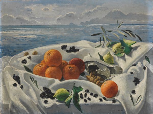 Giovanni Colacicchi : Natura morta con arance e limoni  - Asta Dipinti e Sculture del XIX e XX secolo - Associazione Nazionale - Case d'Asta italiane