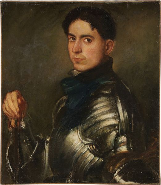 Armando Spadini : Autoritratto con la corazza  - Asta Dipinti e Sculture del XIX e XX secolo - Associazione Nazionale - Case d'Asta italiane