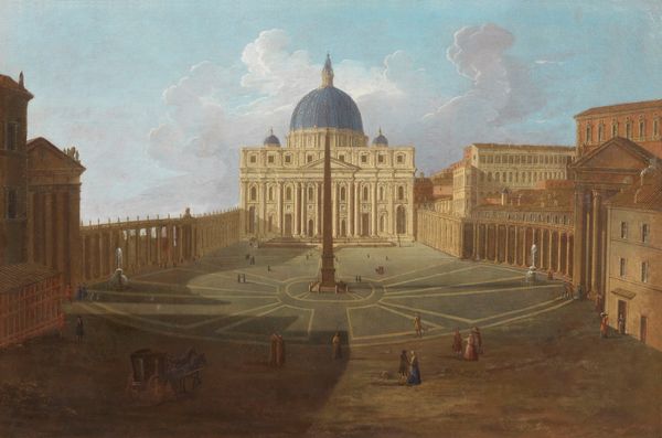 Paolo Anesi : Veduta di Piazza San Pietro  - Asta Dipinti e Sculture del XIX e XX secolo - Associazione Nazionale - Case d'Asta italiane