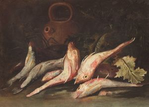 Giuseppe Recco (attr. a) - Natura morta con pesci