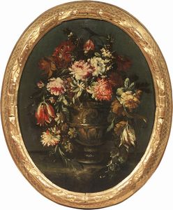 Maestro dei fiori guardeschi - Due opere raffiguranti Vaso di fiori