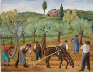 Silvio Pucci - Scena di campagna
