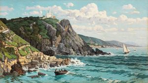 Ugo Manaresi - Mare azzurro a Quercianella Sonnino