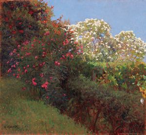 Giorgio Kienerk - Oleandri in fiore