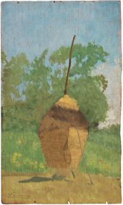 Eugenio Cecconi - Campagna con pagliaio