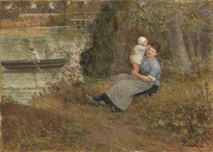 Serafino De Tivoli - Maternit. Sulla Senna