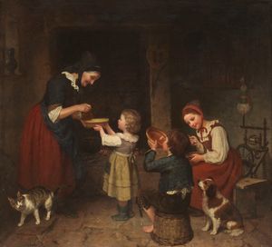 Anonimo del XIX secolo - L'ora della cena