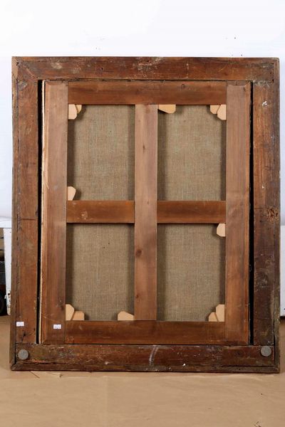 Scuola del XVIII secolo Natura morta con frutti, cestino di fiori, cagnolino e pappagallo  - Asta Dimore italiane - Associazione Nazionale - Case d'Asta italiane