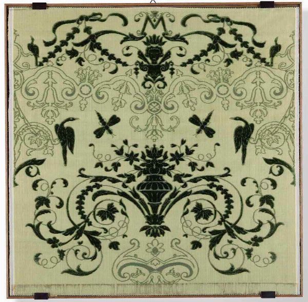 Lotto di cinque tessuti in cornice  - Asta Dimore italiane - Associazione Nazionale - Case d'Asta italiane