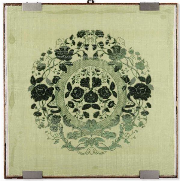 Lotto di cinque tessuti in cornice  - Asta Dimore italiane - Associazione Nazionale - Case d'Asta italiane