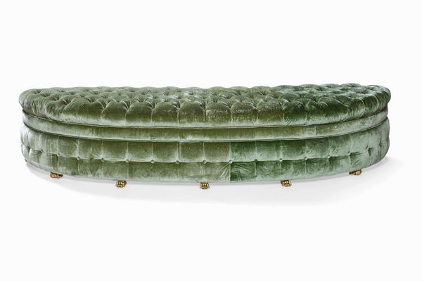 Seduta da ingresso con tessuto capitonn  - Asta Dimore italiane - Associazione Nazionale - Case d'Asta italiane