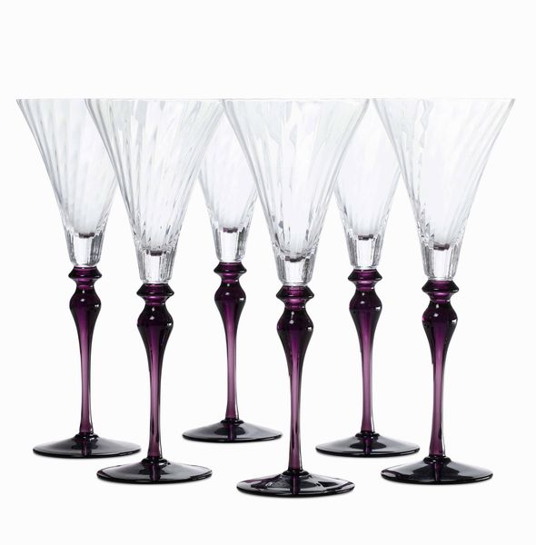 Sei calici Portieux France  - Asta Dimore italiane - Associazione Nazionale - Case d'Asta italiane