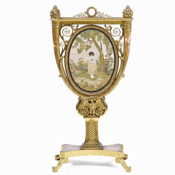 Copricamino in legno intagliato e dorato. Arte neoclassica francese del XIX secolo  - Asta Dimore italiane - Associazione Nazionale - Case d'Asta italiane