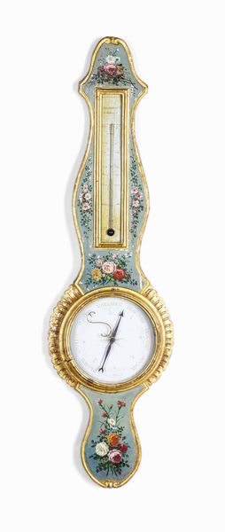 Barometro in legno laccato. Francia XVIII-XIX secolo  - Asta Dimore italiane - Associazione Nazionale - Case d'Asta italiane