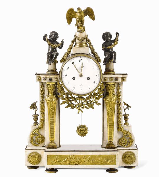 Pendola da tavolo a portico, Francia XIX secolo  - Asta Dimore italiane - Associazione Nazionale - Case d'Asta italiane