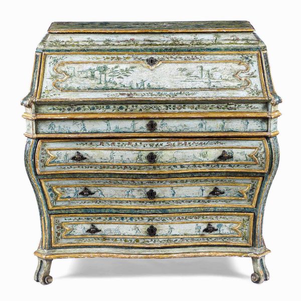 Ribalta in legno laccato. Veneto XVIII secolo  - Asta Dimore italiane - Associazione Nazionale - Case d'Asta italiane