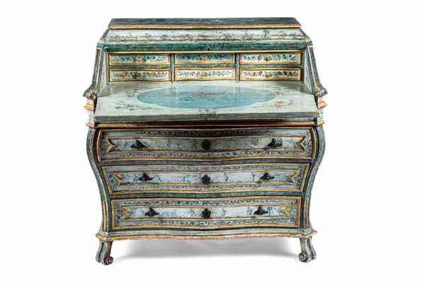 Ribalta in legno laccato. Veneto XVIII secolo  - Asta Dimore italiane - Associazione Nazionale - Case d'Asta italiane