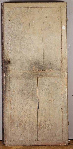 Quattro porte in legno laccato e dipinto ad arte povera, Veneto XVIII-XIX secolo  - Asta Dimore italiane - Associazione Nazionale - Case d'Asta italiane