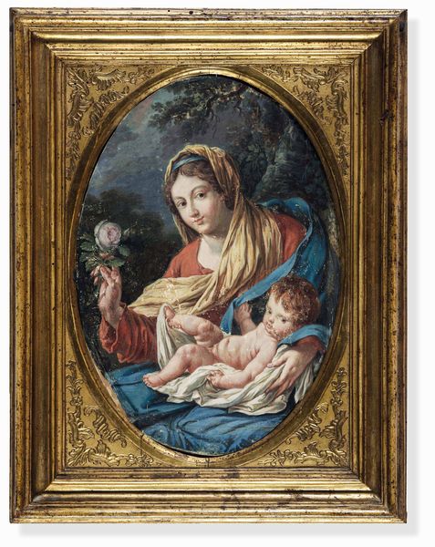 Antonio Allegri detto il Correggio, copia da : Madonna con Bambino  - Asta Dimore italiane - Associazione Nazionale - Case d'Asta italiane