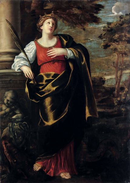 Scuola romana del XVIII secolo Santa Margherita di Antiochia  - Asta Dimore italiane - Associazione Nazionale - Case d'Asta italiane