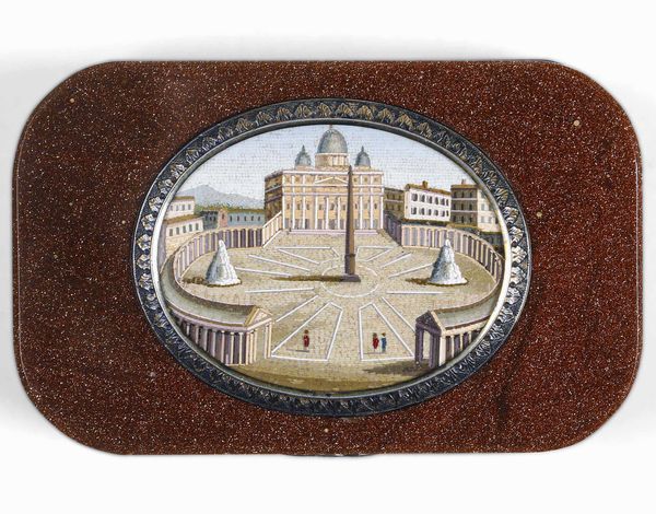 Tabacchiera. Avventurina e argento dorato. Roma prima met del XIX secolo. Maestro orafo Giuseppe Mazzini (1804-1837). Marchi camerali in uso dal 1815 al 1872  - Asta Dimore italiane - Associazione Nazionale - Case d'Asta italiane