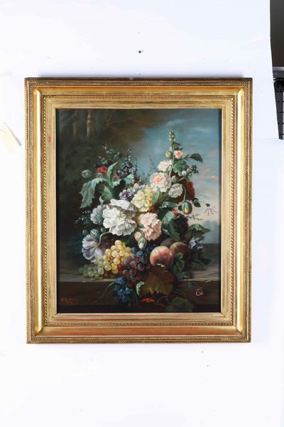 B. Barthelemy (XIX-XX secolo) Natura morta, 1869  - Asta Dimore italiane - Associazione Nazionale - Case d'Asta italiane