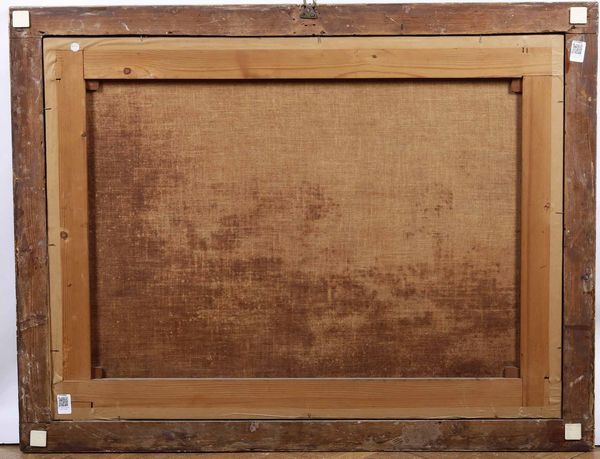 Antonio Travi detto il Sestri, Attribuito a : Paesaggio con rovine, contadini e pastori  - Asta Dimore italiane - Associazione Nazionale - Case d'Asta italiane