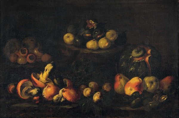 Scuola del XVII secolo Nature morte con frutti e funghi  - Asta Dimore italiane - Associazione Nazionale - Case d'Asta italiane