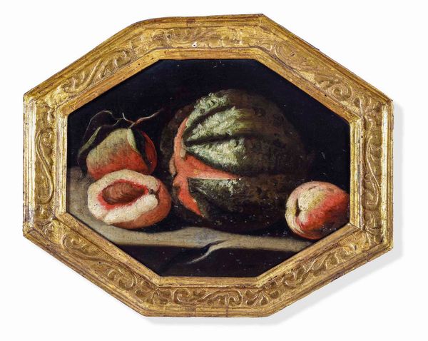 Scuola italiana del XVIII secolo Natura morta con frutta  - Asta Dimore italiane - Associazione Nazionale - Case d'Asta italiane