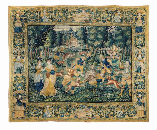 Arazzo. Fiandre XVI secolo  - Asta Dimore italiane - Associazione Nazionale - Case d'Asta italiane