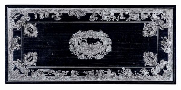 Tavolo con piano in marmo e scagliola. XIX secolo  - Asta Dimore italiane - Associazione Nazionale - Case d'Asta italiane