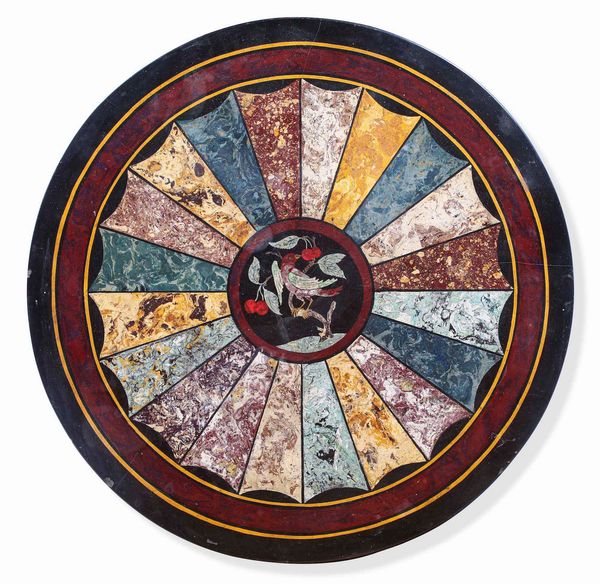 Tavolino con piano in scagliola. XX secolo  - Asta Dimore italiane - Associazione Nazionale - Case d'Asta italiane