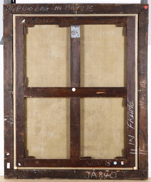 Scuola del XVIII secolo Ritratto di giovane gentildonna seduta nel parco  - Asta Dimore italiane - Associazione Nazionale - Case d'Asta italiane