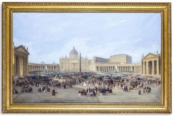 Scuola italiana del XIX secolo Benedizione dalla loggia di San Pietro  - Asta Dimore italiane - Associazione Nazionale - Case d'Asta italiane