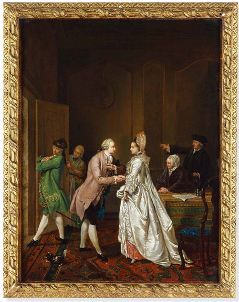 Scuola veneziana del XVIII secolo Interni con figure  - Asta Dimore italiane - Associazione Nazionale - Case d'Asta italiane