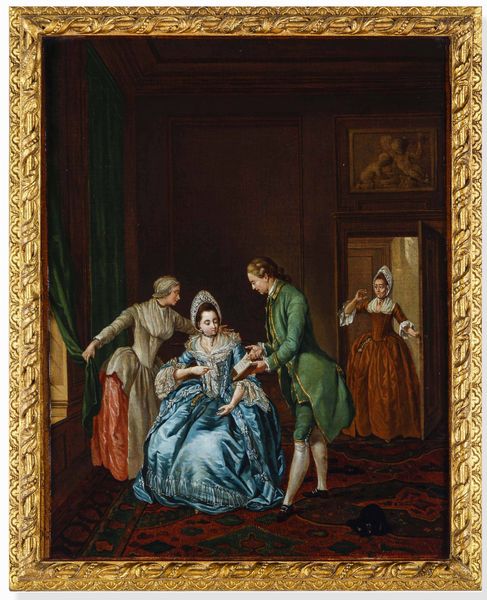 Scuola veneziana del XVIII secolo Interni con figure  - Asta Dimore italiane - Associazione Nazionale - Case d'Asta italiane