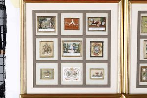 Collezione di cinquantaquattro miniature benaugurali. Differenti epoche e manifatture del XIX-XX secolo  - Asta Dimore italiane - Associazione Nazionale - Case d'Asta italiane