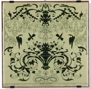 Lotto di cinque tessuti in cornice  - Asta Dimore italiane - Associazione Nazionale - Case d'Asta italiane