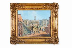 Scuola del XIX secolo Vedute di Roma  - Asta Dimore italiane - Associazione Nazionale - Case d'Asta italiane